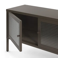 Tv-meubel Layna 2d2v 160cm Mokka Glas - Giga Meubel