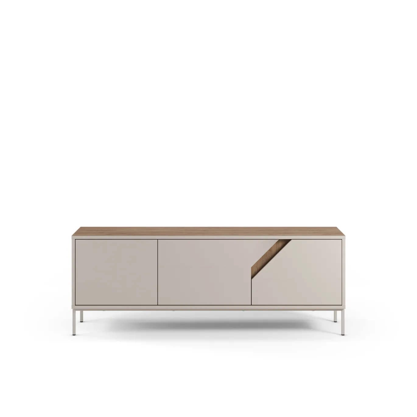 Tv-meubel Lilou 3d 150cm Naturel/crème - Giga Meubel