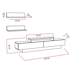 Tv-Meubel Lusi Melamine Wit Cordoba