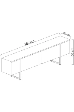 Tv-meubel Luxe Travertin/Goud 180cm