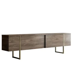 Tv-meubel Luxe Walnoot/Goud 180cm