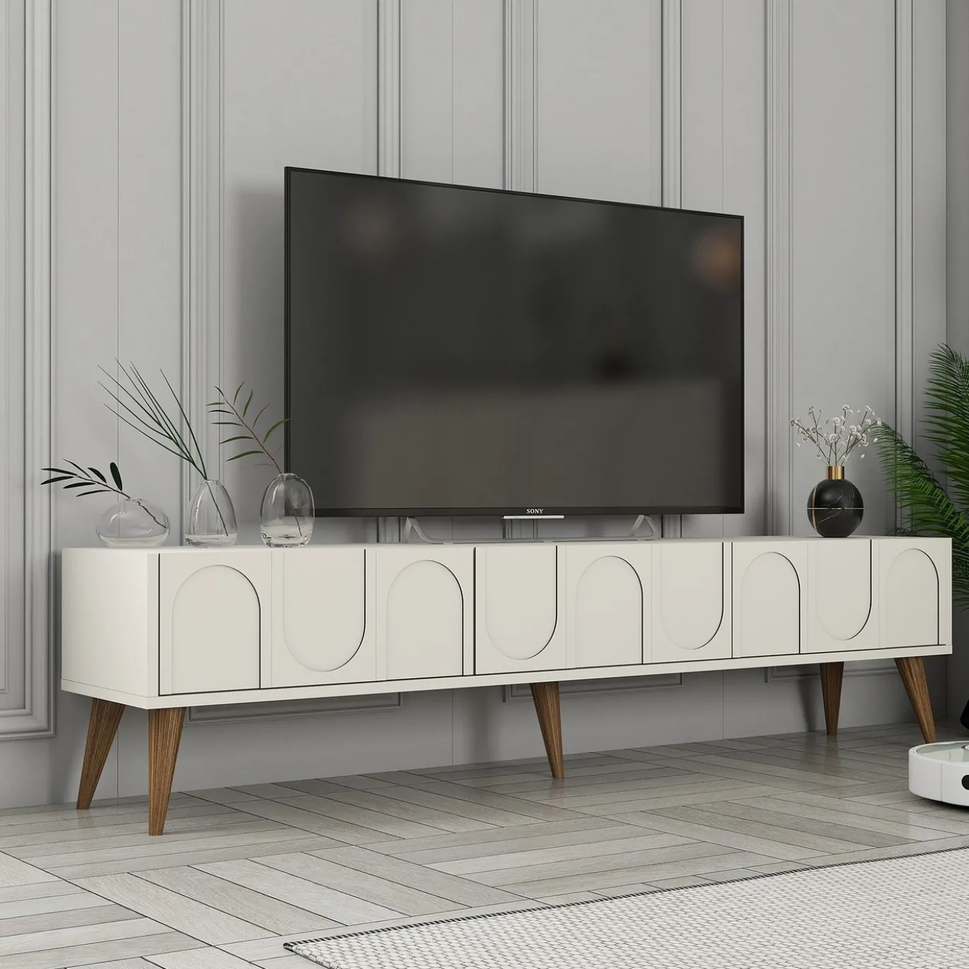 Tv-meubel Lyon Crème/Walnoot 180cm