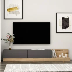 Tv-meubel Majör Antraciet/Walnoot 180cm