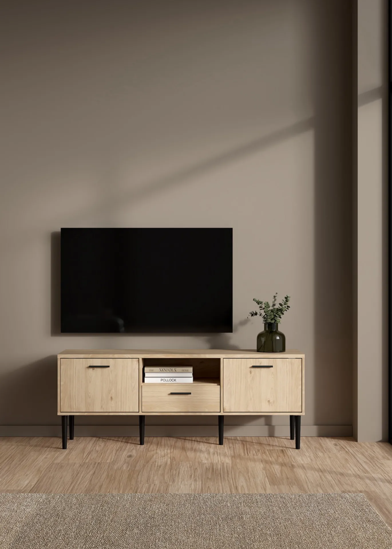 Tv-meubel Media Jackson Hickory 147cm - Giga Living