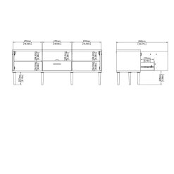 Tv-meubel Media Jackson Hickory 147cm - Giga Living