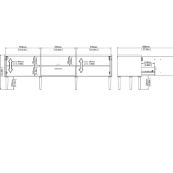Tv-meubel Media Mat Zwart 177cm - Giga Living