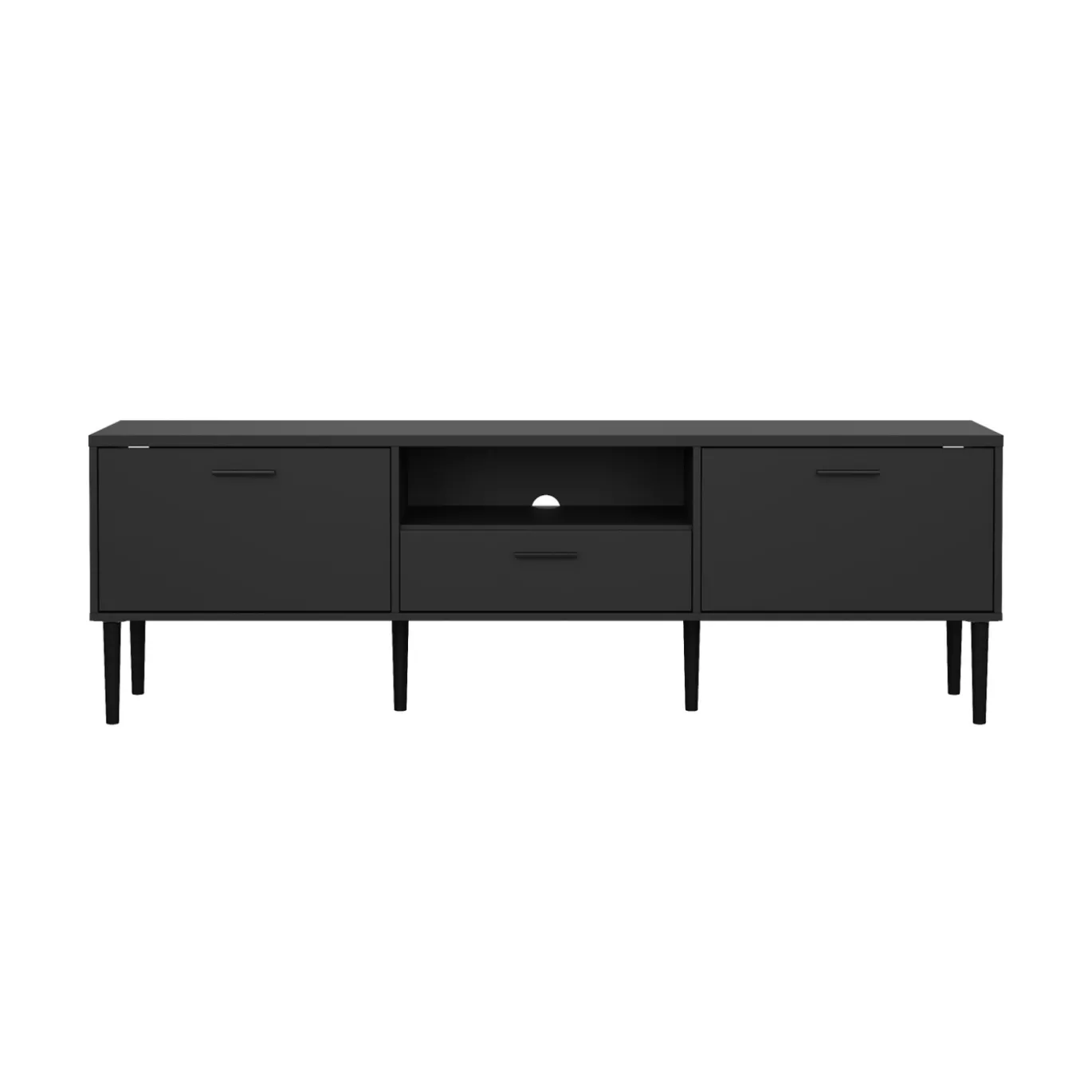 Tv-meubel Media Mat Zwart 177cm - Giga Living
