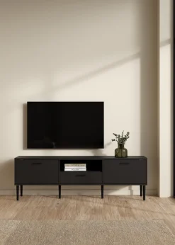 Tv-meubel Media Mat Zwart 177cm - Giga Living
