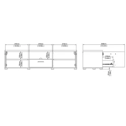 Tv-meubel Media Wit 147cm - Giga Living