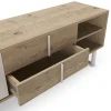 Tv-meubel Millay 2d2L2v 180cm Eiken/grijs - Giga Meubel