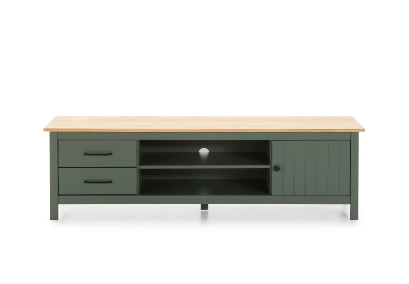 Tv-meubel Miranda 1d2v2L Groen Wax - Giga Meubel