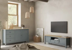 Tv-meubel Misti 2d1dr1h Khaki Groen/eiken - Giga Meubel
