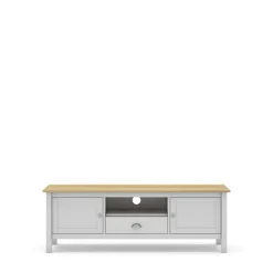 Tv-meubel Misti 2d1dr1h Wit/eiken - Giga Meubel