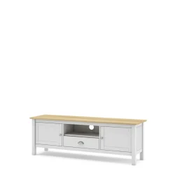 Tv-meubel Misti 2d1dr1h Wit/eiken - Giga Meubel