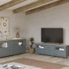 Tv-meubel Misti 2L2d 180cm Khaki Groen/eiken - Giga Meubel