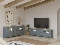 Tv-meubel Misti 2L2d 180cm Khaki Groen/eiken - Giga Meubel