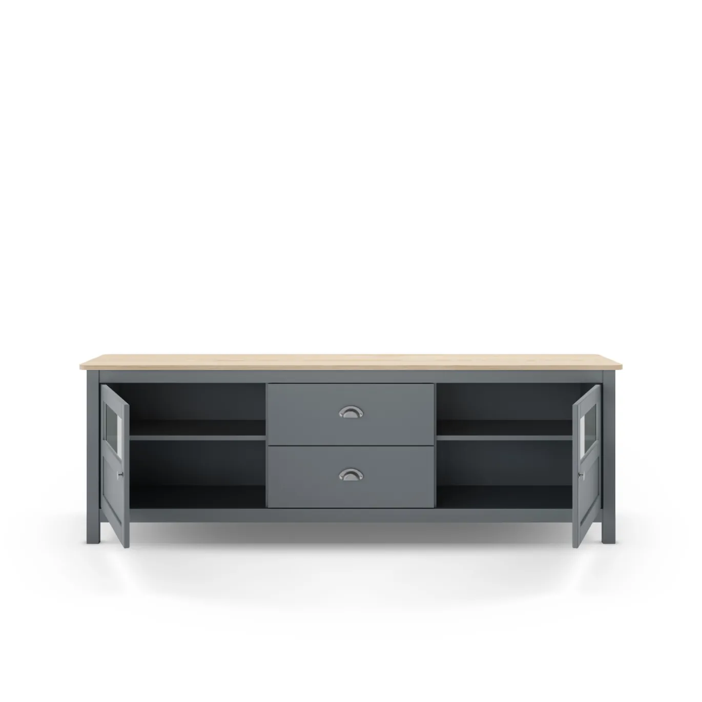 Tv-meubel Misti 2L2d 180cm Khaki Groen/eiken - Giga Meubel