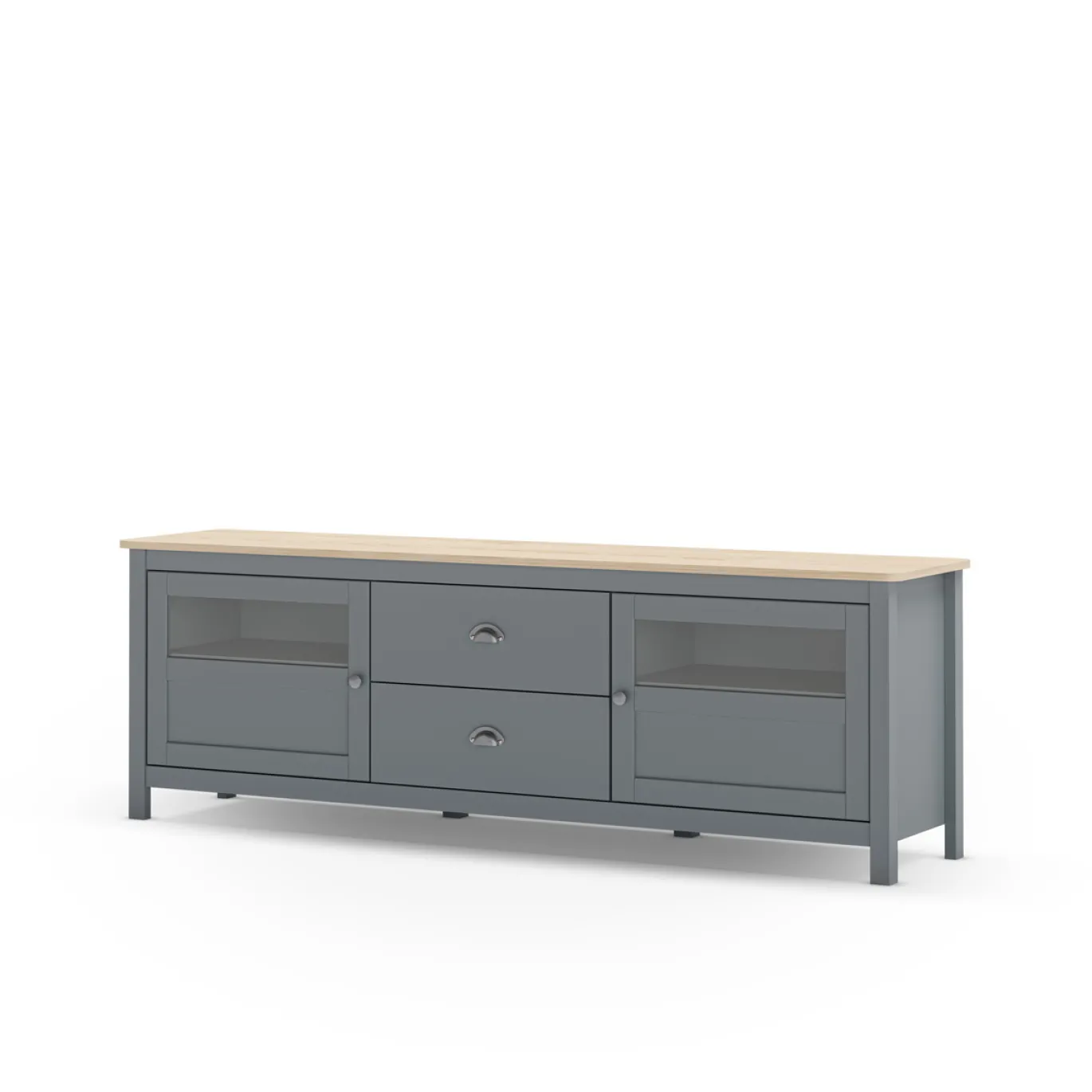 Tv-meubel Misti 2L2d 180cm Khaki Groen/eiken - Giga Meubel
