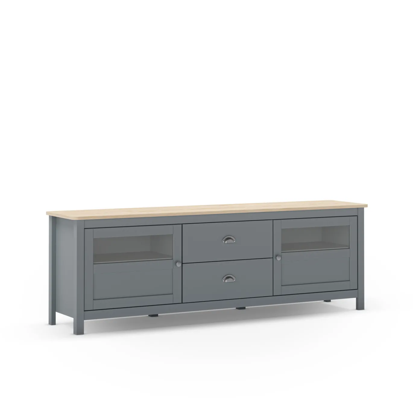 Tv-meubel Misti 2L2d 180cm Khaki Groen/eiken - Giga Meubel
