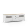 Tv-meubel Misti 2L2d 180cm Wit/eiken - Giga Meubel