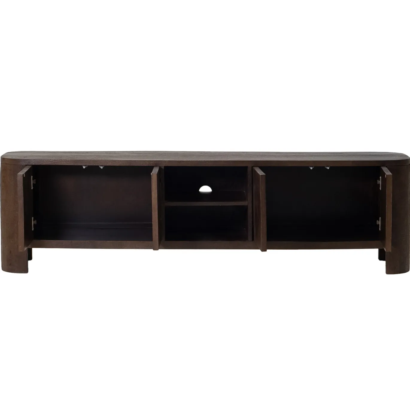 Tv-meubel Mitchel Walnoot 200cm Mangohout - Giga Meubel