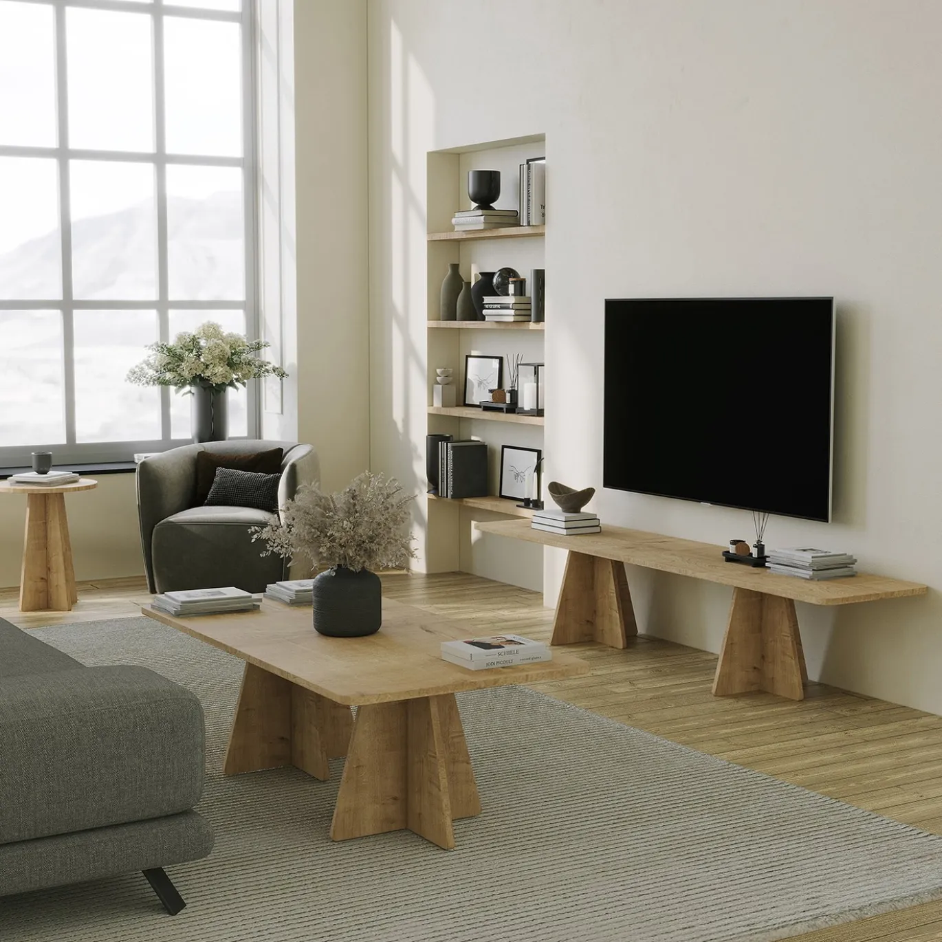 Tv-meubel Mushroom Naturel 180cm