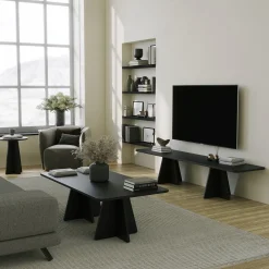 Tv-meubel Mushroom Zwart 180cm