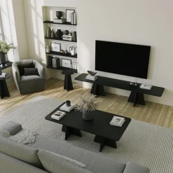 Tv-meubel Mushroom Zwart 180cm