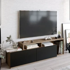 Tv-meubel Nexera Walnoot/Zwart 150cm