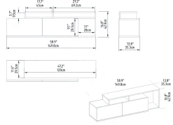 Tv-meubel Nexera Walnoot/Zwart 150cm