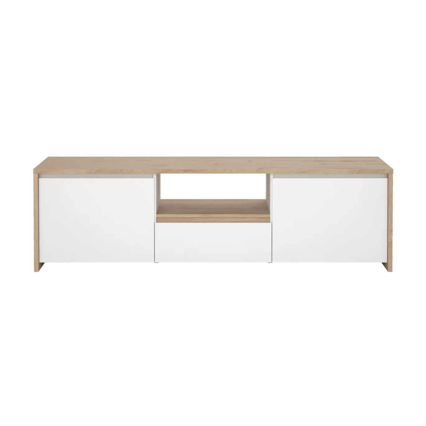 Tv-meubel Next Jackson Hickory Wit Hoogglans - Giga Living