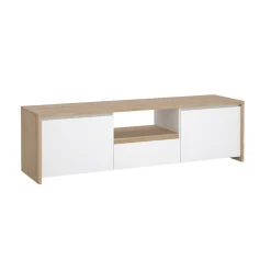 Tv-meubel Next Jackson Hickory Wit Hoogglans - Giga Living