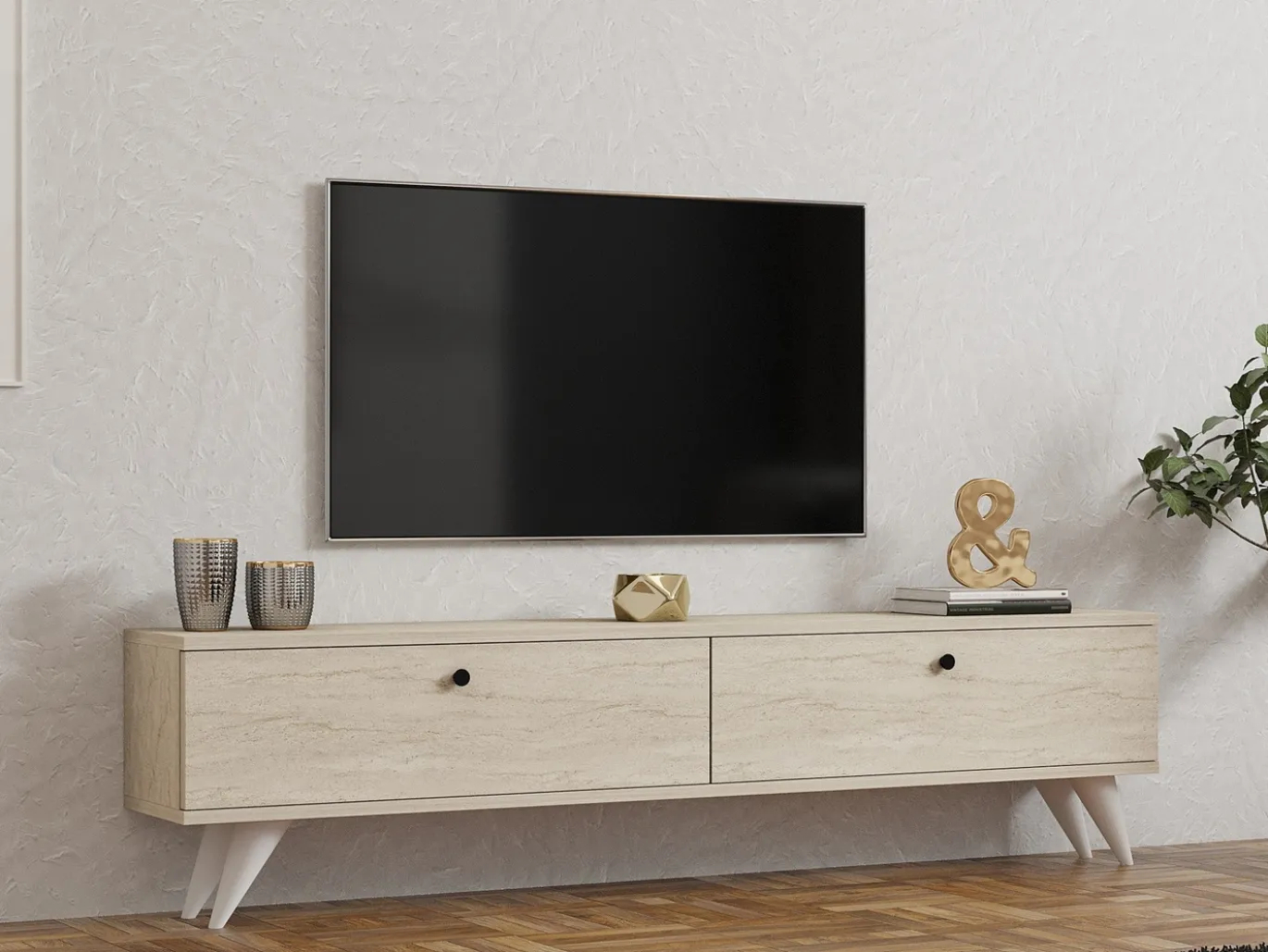 Tv-meubel Paris Travertinlook 160cm