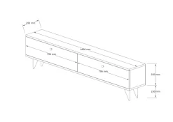 Tv-meubel Paris Walnoot 160cm