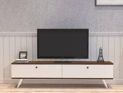 Tv-meubel Paris Wit/Walnoot 160cm