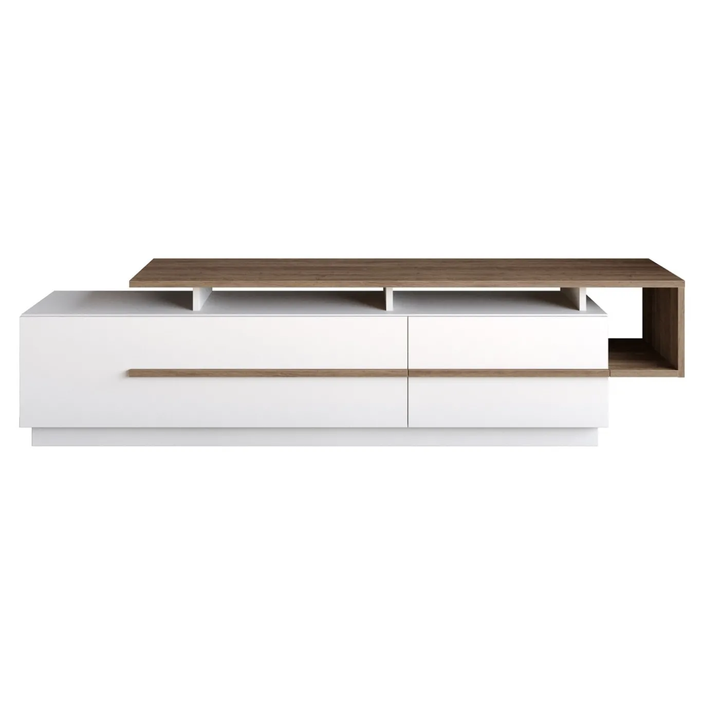 Tv-Meubel Pia Melamine Walnoot Wit