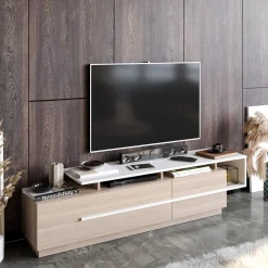 Tv-meubel Pia Naturel/Wit 180cm