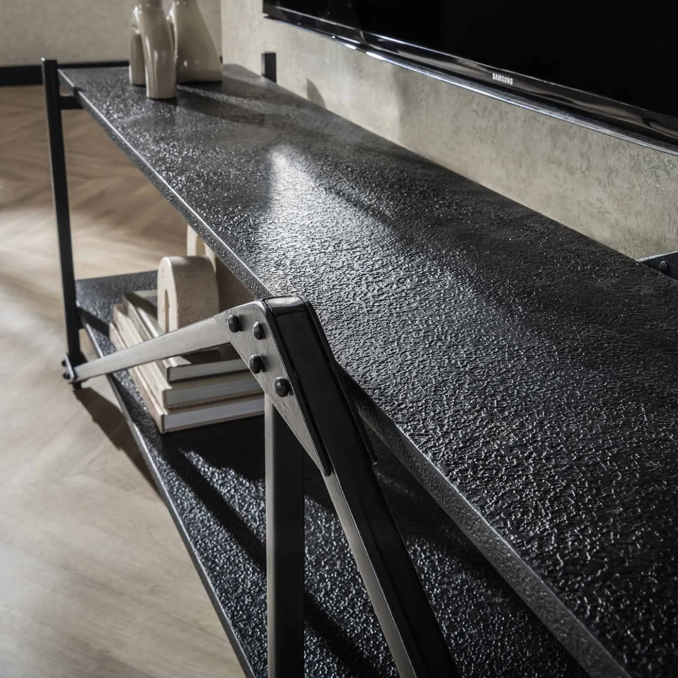 Tv-meubel Piega Liquid Metal 220cm - Giga Meubel