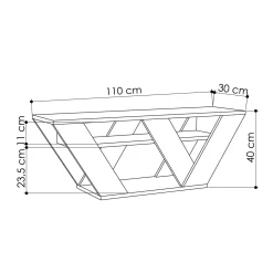 Tv-meubel Pipralla Wit 110cm