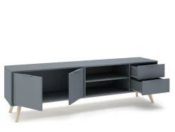 Tv-meubel Pisco 2d2L2v Khaki Groen/wit Wax - Giga Meubel