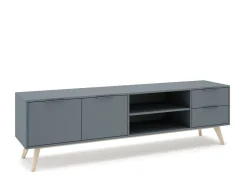Tv-meubel Pisco 2d2L2v Khaki Groen/wit Wax - Giga Meubel