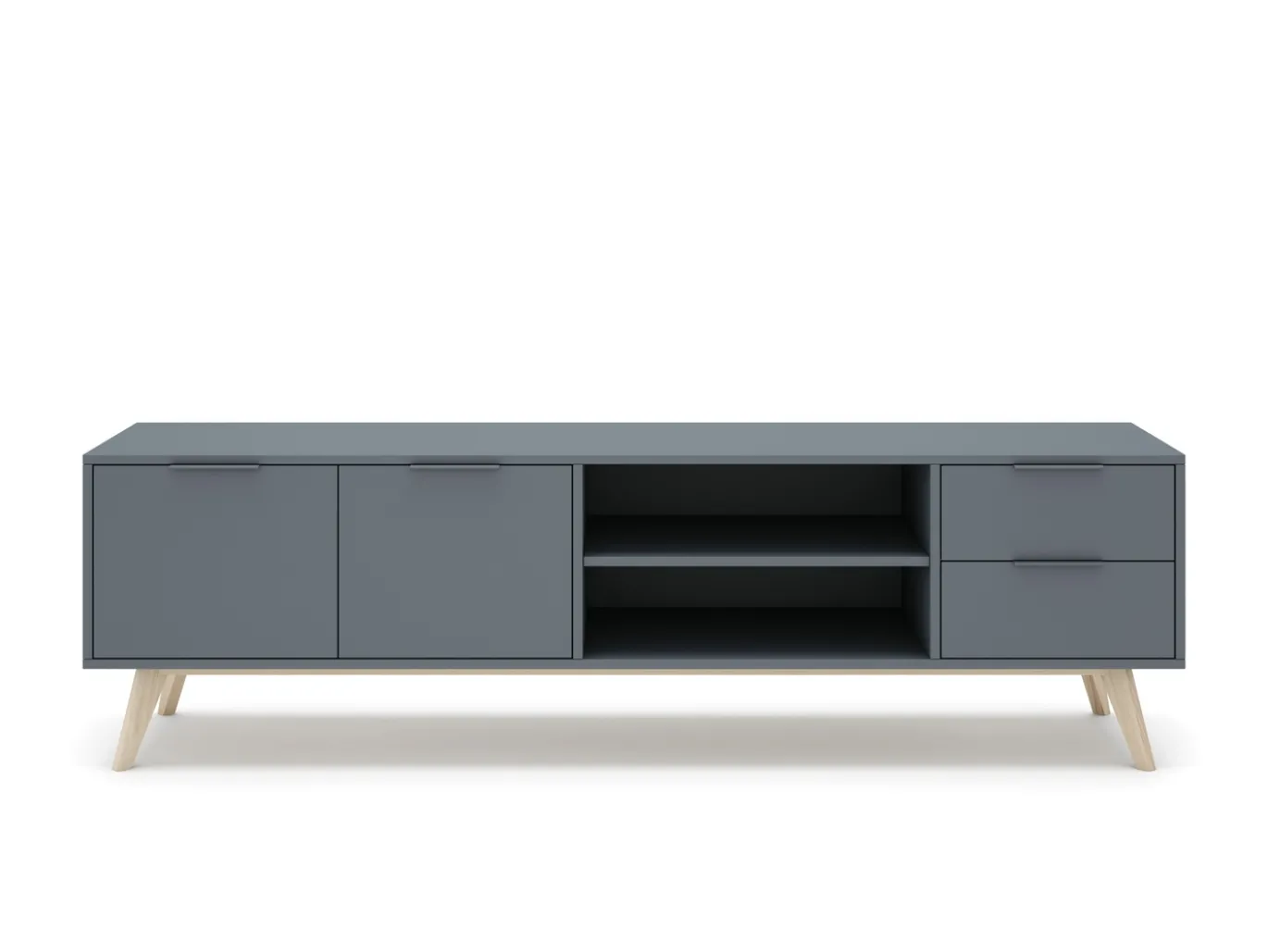 Tv-meubel Pisco 2d2L2v Khaki Groen/wit Wax - Giga Meubel