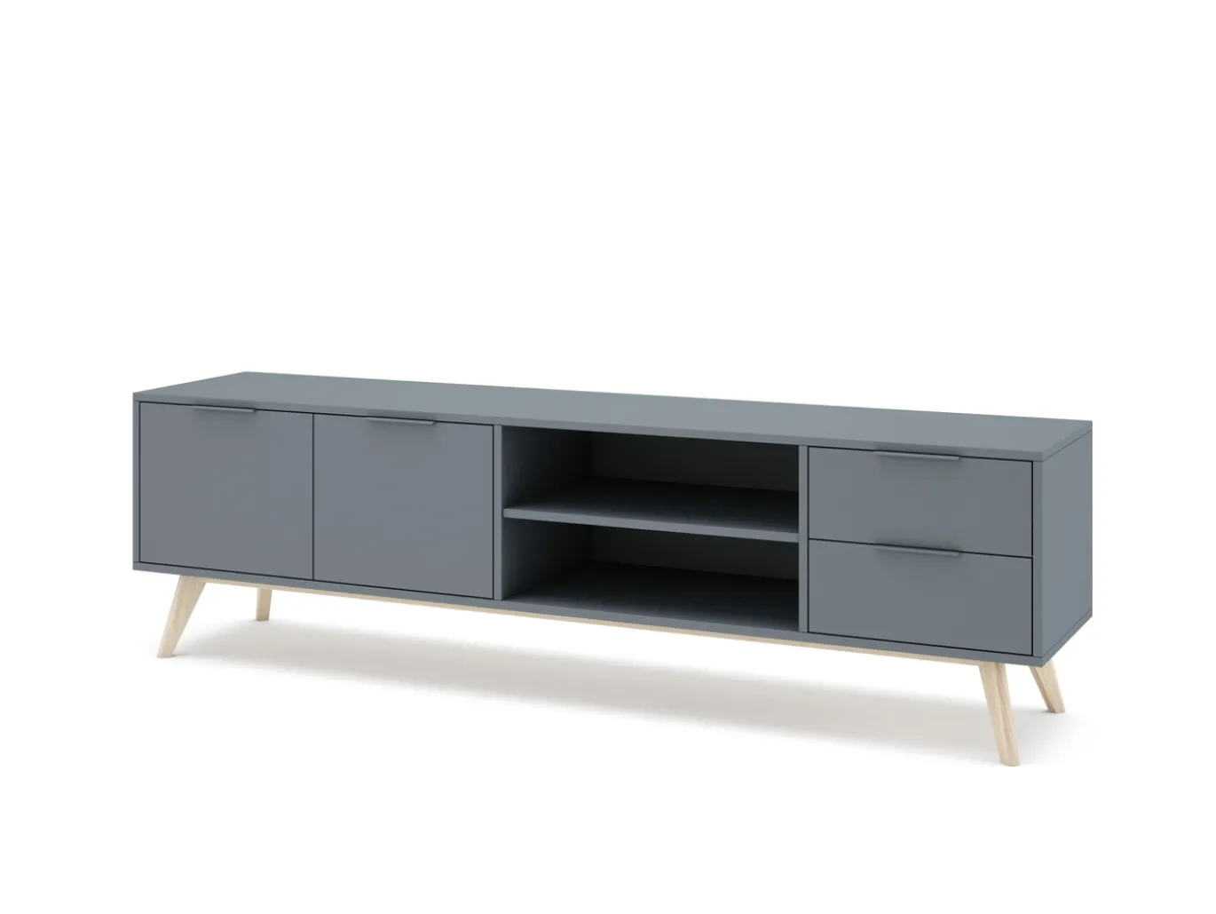 Tv-meubel Pisco 2d2L2v Khaki Groen/wit Wax - Giga Meubel