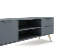 Tv-meubel Pisco 2d2L2v Khaki Groen/wit Wax - Giga Meubel