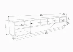 Tv-meubel Rhodes Wit 240cm