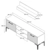 Tv-meubel Riga Walnoot met Wandplank