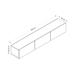 Tv-meubel Rigel Wit 180cm