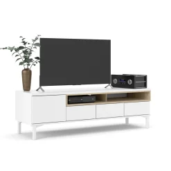 Tv-meubel Roomers Wit/Naturel - Giga Living