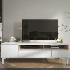 Tv-meubel Roomers Wit/Naturel - Giga Living