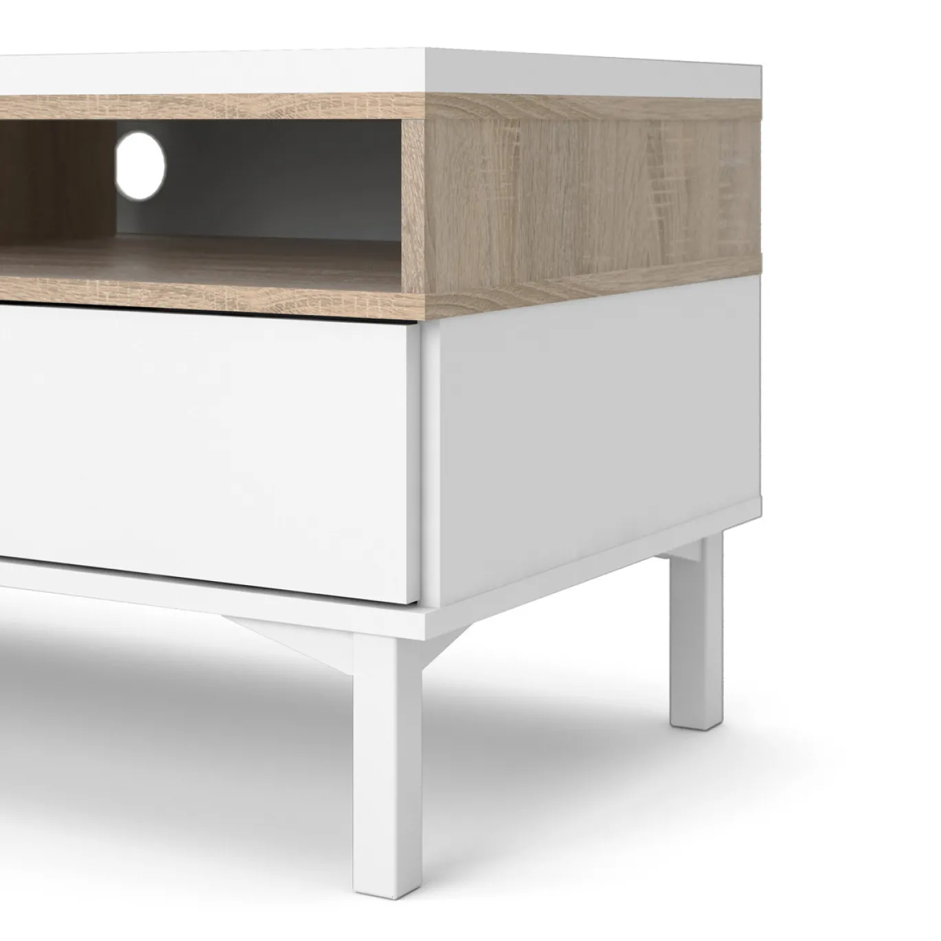 Tv-meubel Roomers Wit/Naturel - Giga Living
